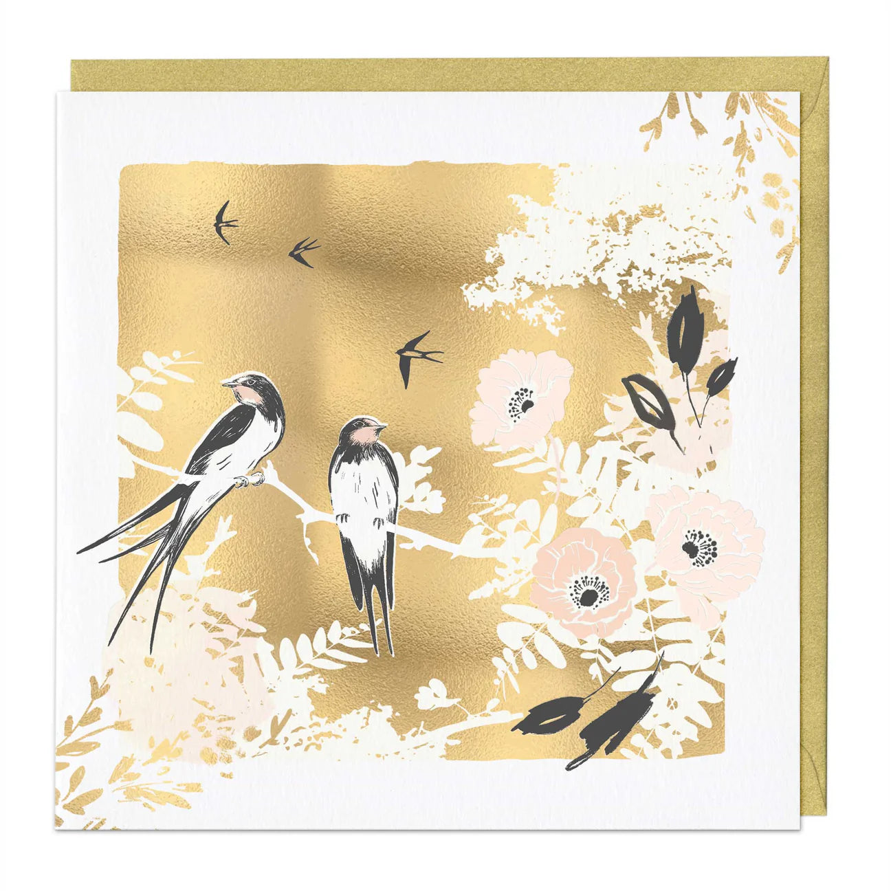 Golden Swallows Just to Say Luxury Card