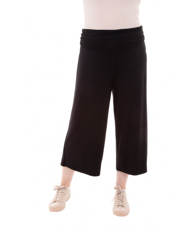 Bamboo Jersey Fold Over Waist Yoga Pant