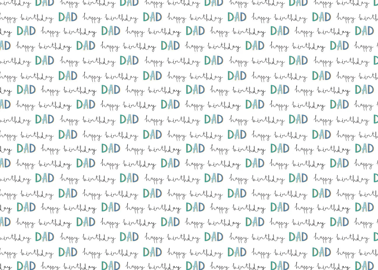 Wrapping Paper Dad Birthday Folded Sheets