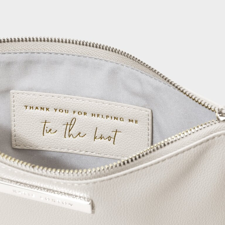 BRIDAL SEMI-PRECIOUS STONE POUCH THANK YOU GREY