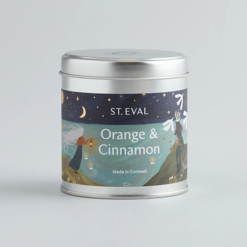Tin - Orange & Cinnamon Scented Christmas Candle