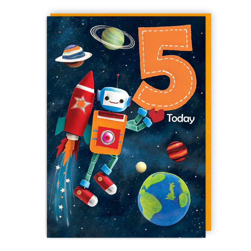 Age 5 Today Robot Stitched
