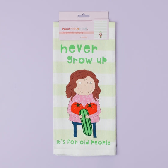 NEVER GROW UP TEA TOWEL