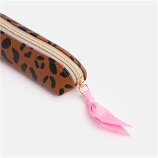 Tan Leopard Pencil Case