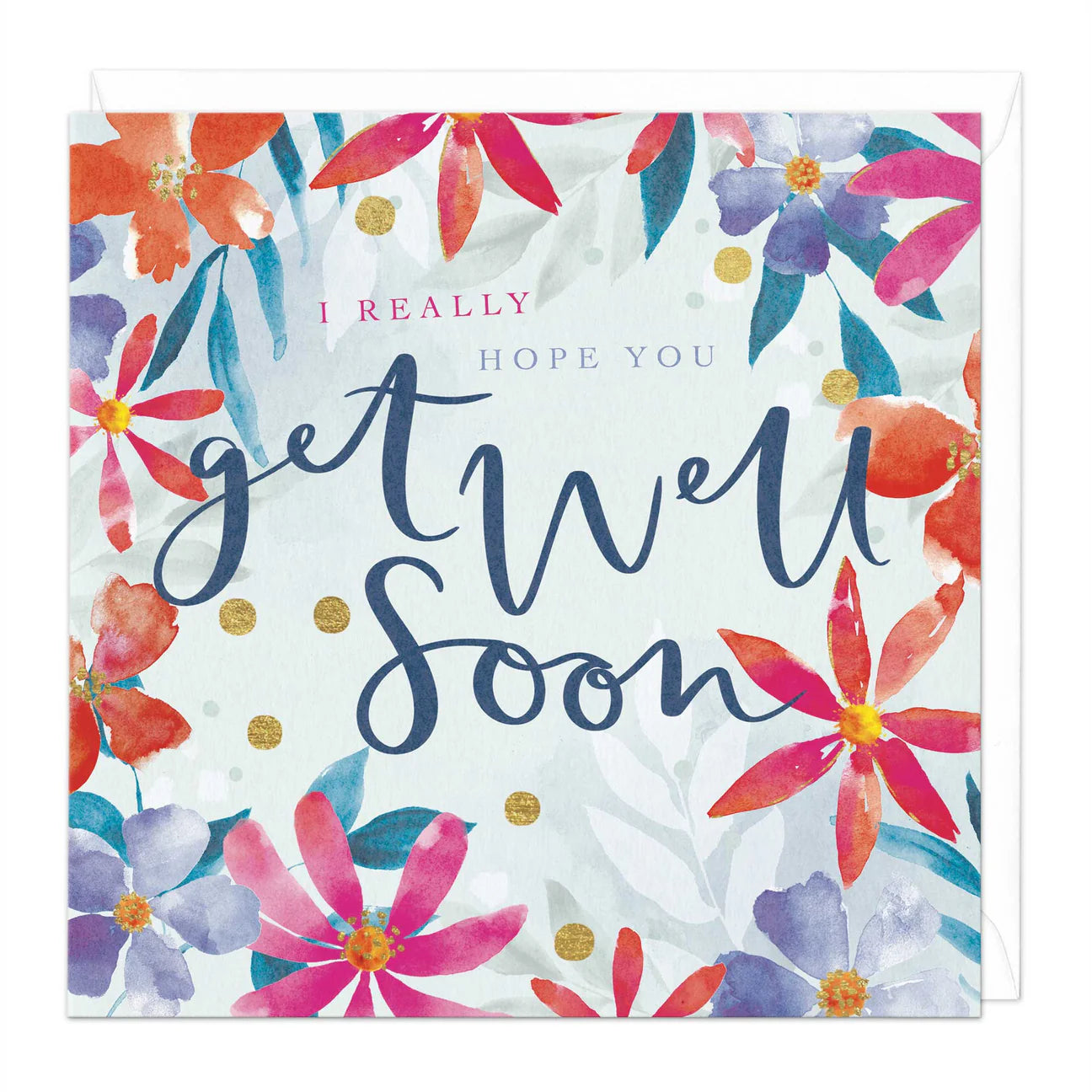 Get Well Soon Floral Burst Card