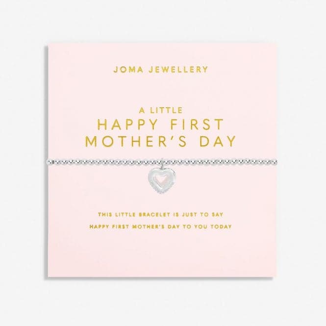 Mother's Day A Little 'Happy First Mother's Day' Bracelet In Silver Plating