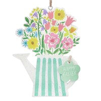 Pastel Meadow Flowers in Vase 'Mum' Wood Dec