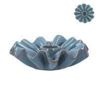 Blue Porcelain Frill Candle Holder