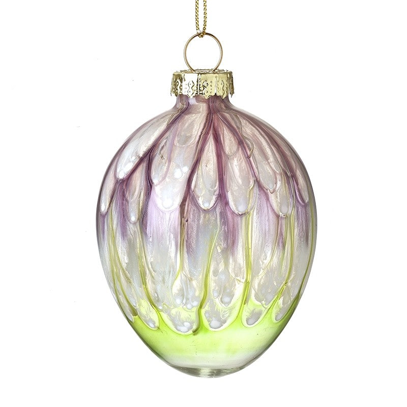 GLASS LILAC PATTERN EGG