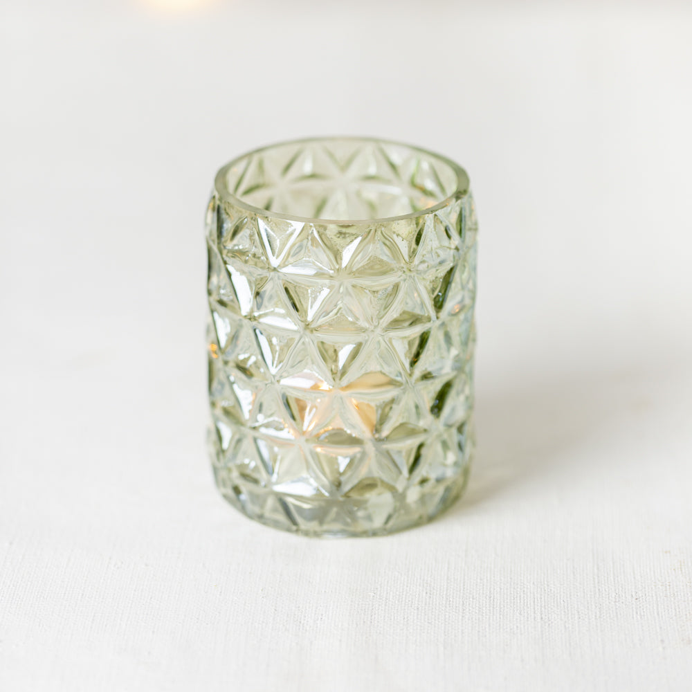 Green Lustre Votive Holder