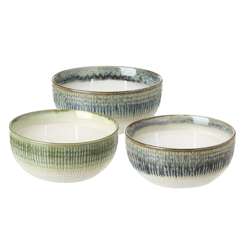 Mottled and Coloured Bowl Candle