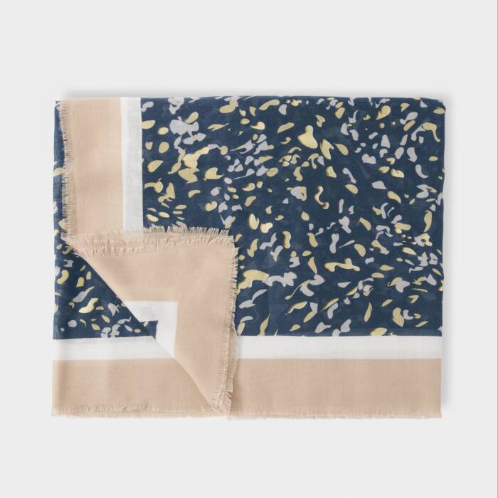 Lightweight Scarf Foil Printed Terazzo