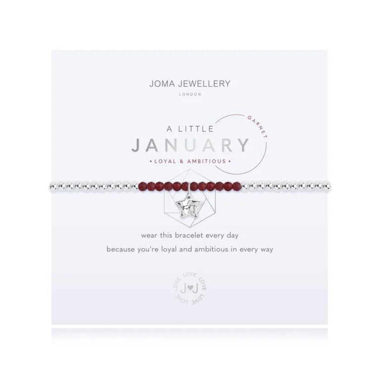 A Little January Birthstone Bracelet Garnet