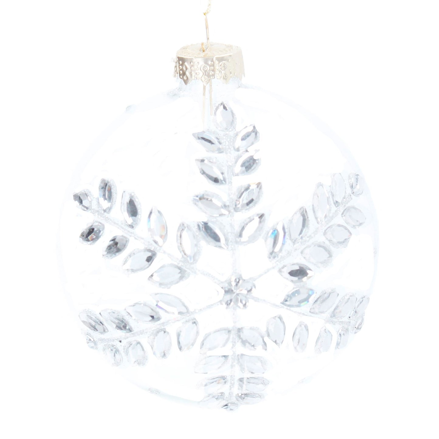 Clear/Silver Diamante Snowflake Ball