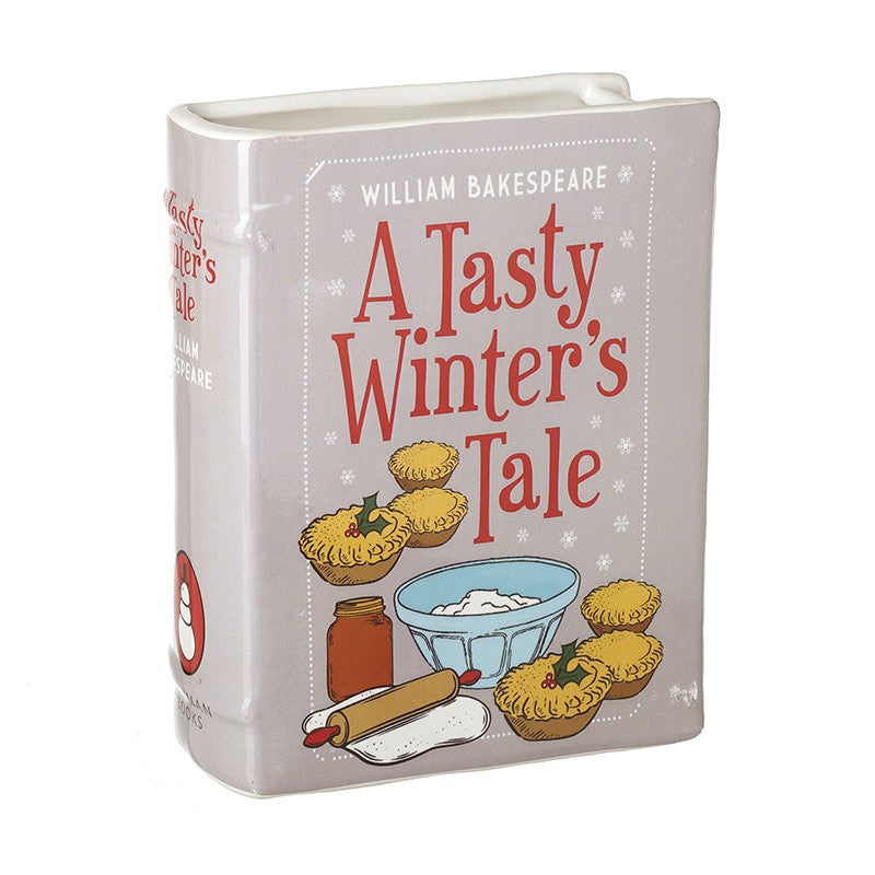 CERAMIC WINTER TALE COOKBOOK VASE