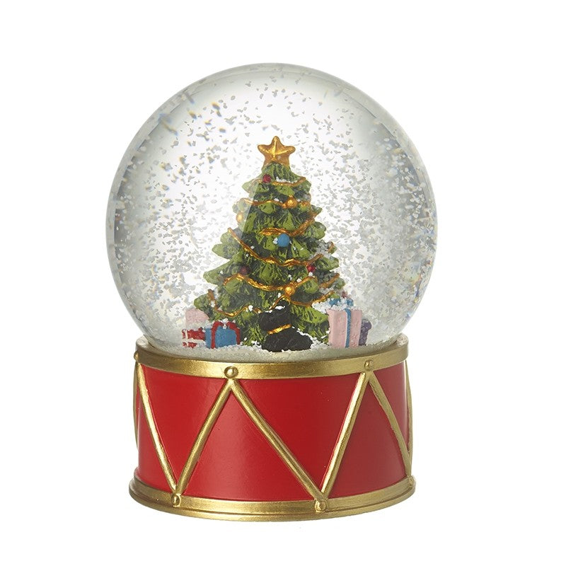 CHRISTMAS TREE SNOWGLOBE ON DRUM