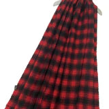 Tartan Check Tassel Blanket Shawl – Red