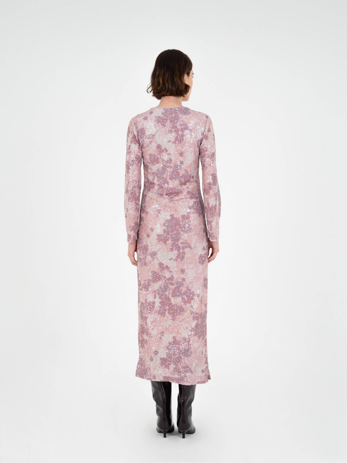 Star Printed Sequin Dress: M