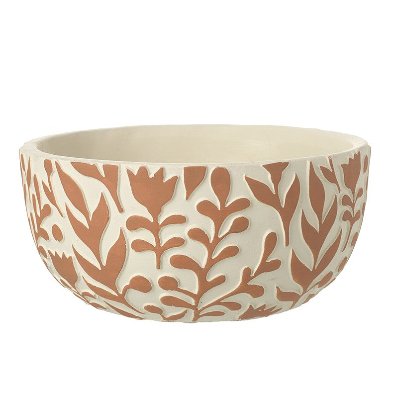 Leaf Detail Cement Bowl