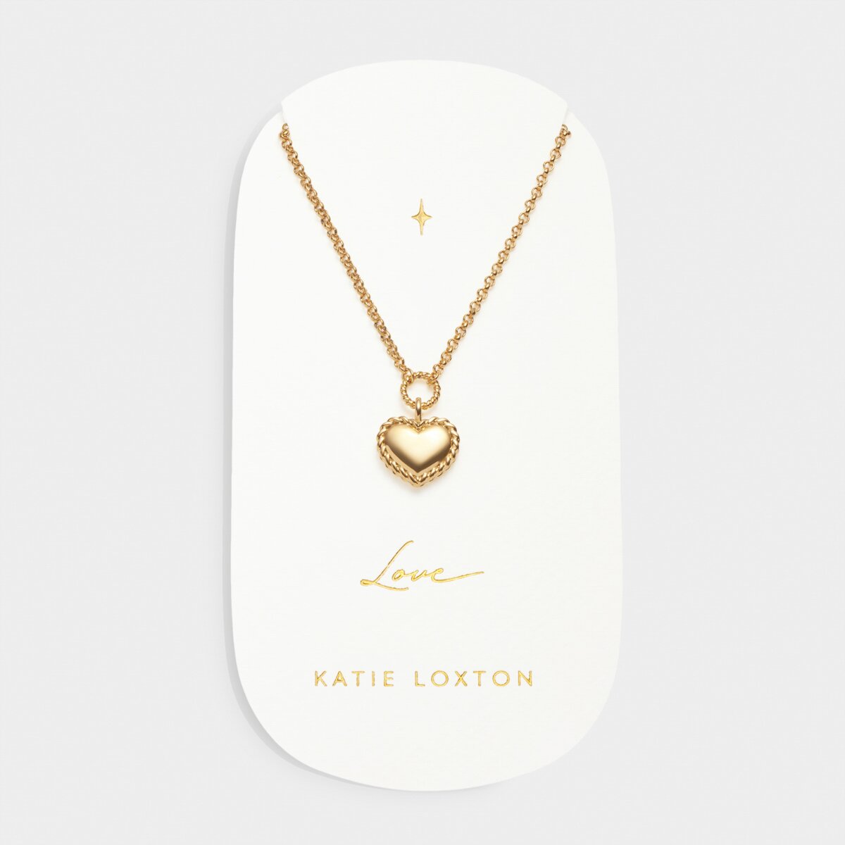 'Love' Waterproof Gold Heart Necklace