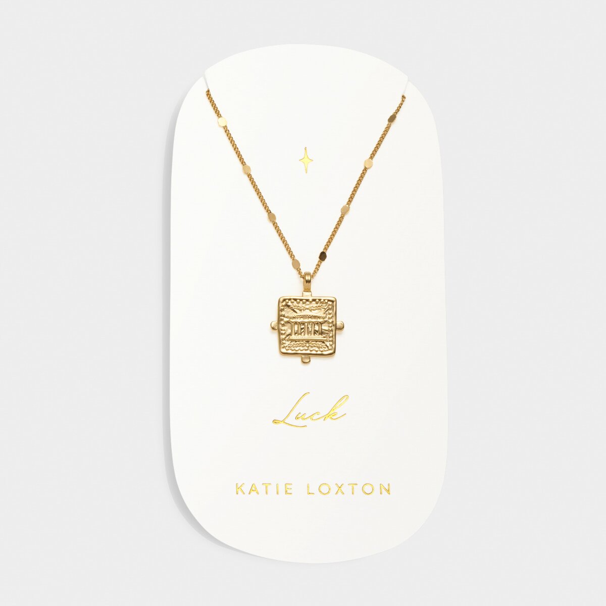 'Luck' Waterproof Gold Antique Coin Necklace