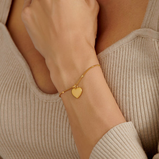 Forever' Waterproof Gold Heart Bracelet