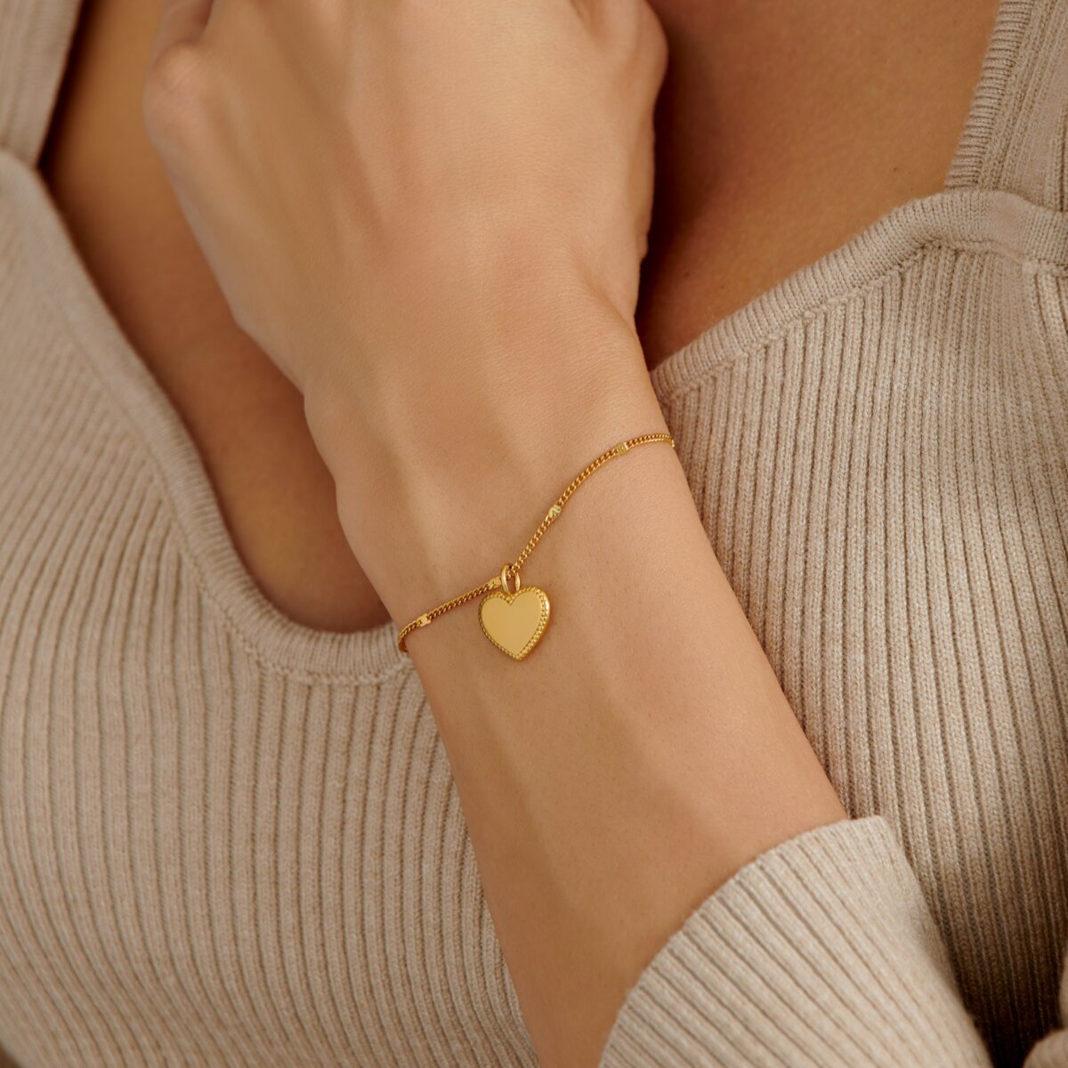 Forever' Waterproof Gold Heart Bracelet