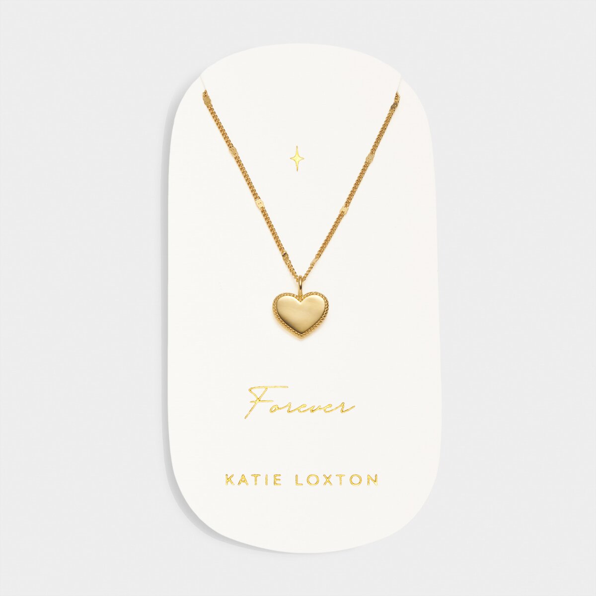 'Forever' Waterproof Gold Heart Necklace