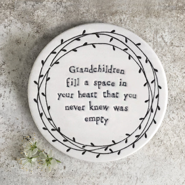 Leaf coaster-Grandchildren fill a space