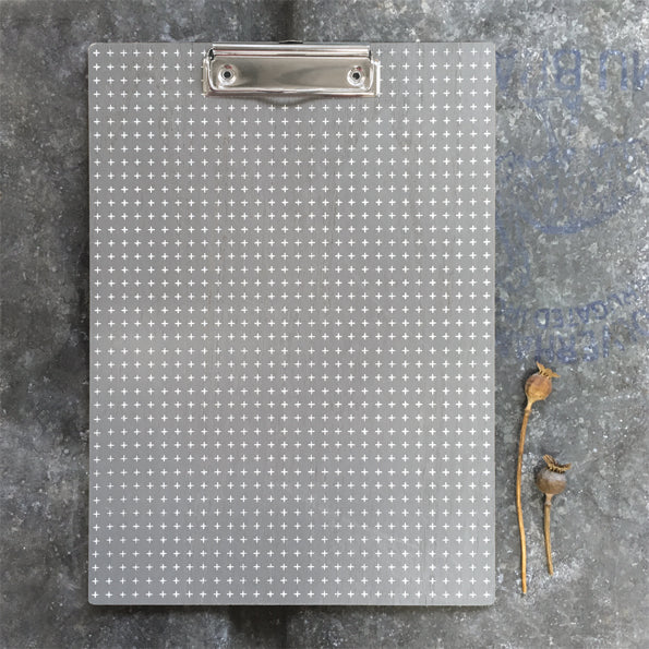 Clipboard - Grey geometric