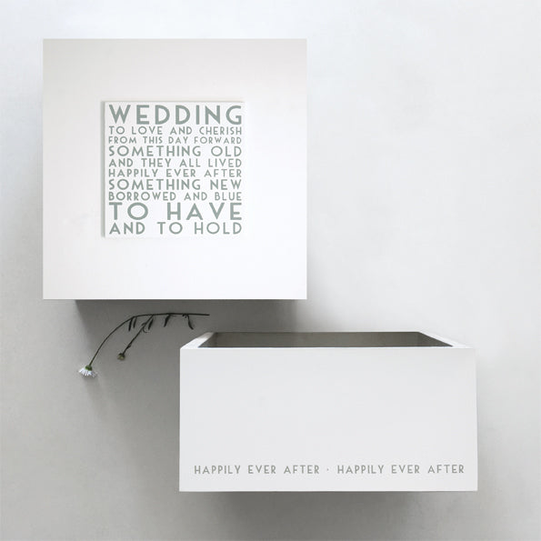 Keepsake white wash box - Wedding