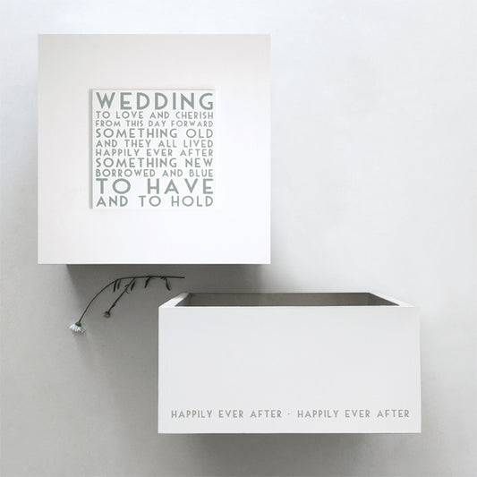 Keepsake white wash box - Wedding