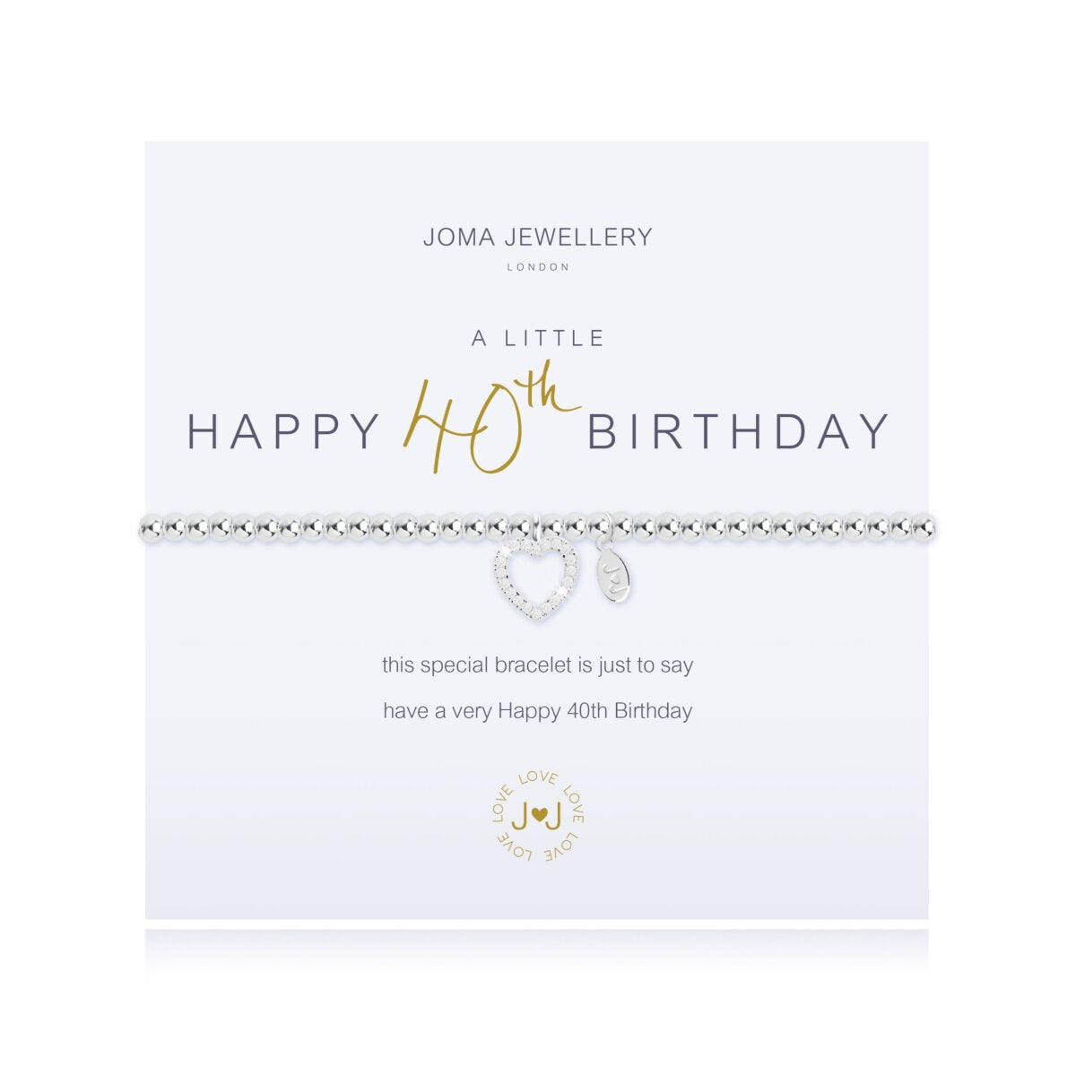 Age 40 - A Little Happy 40th Birthday Bracelet