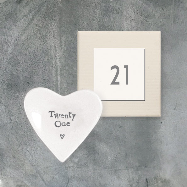Age 21 - Heart dish-Twenty one 21