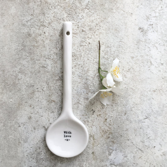 Porcelain spoon - With love