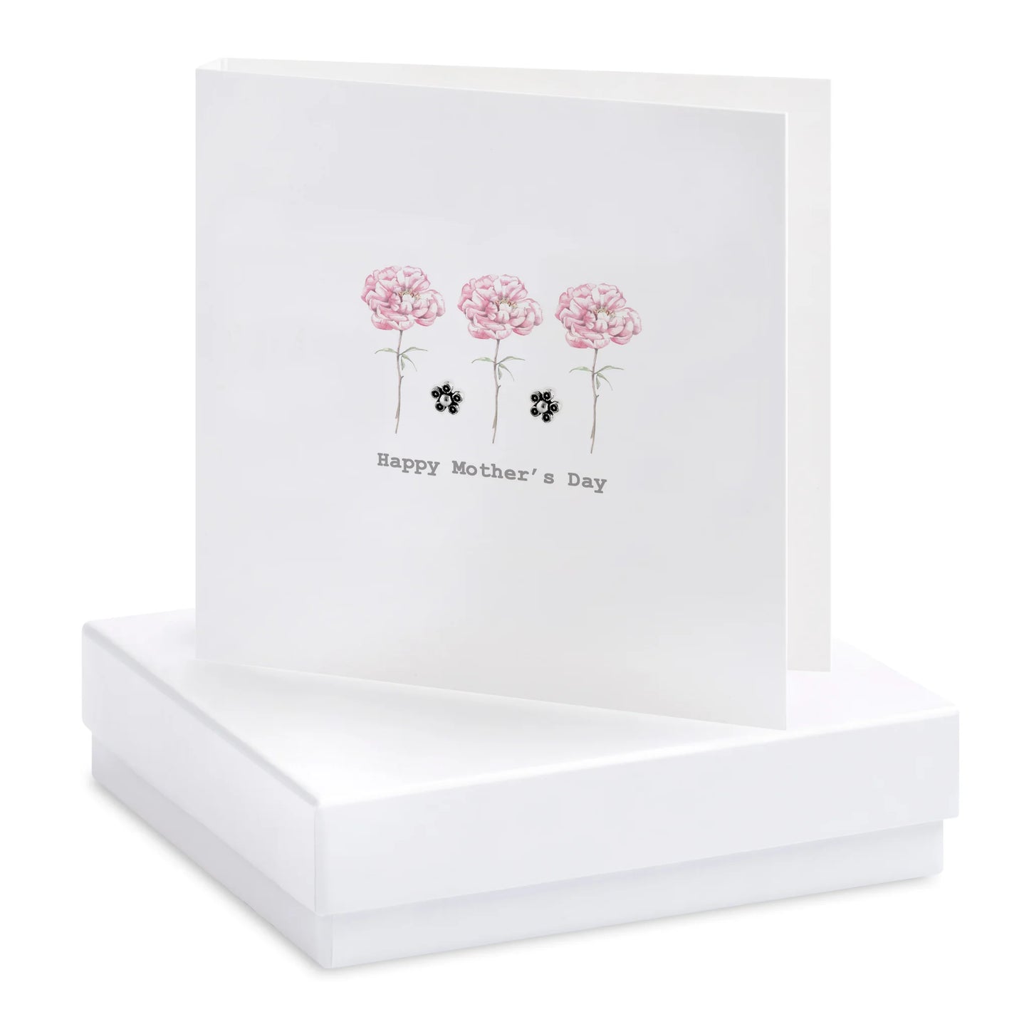 Boxed Peonies Mother's Day Earring Card