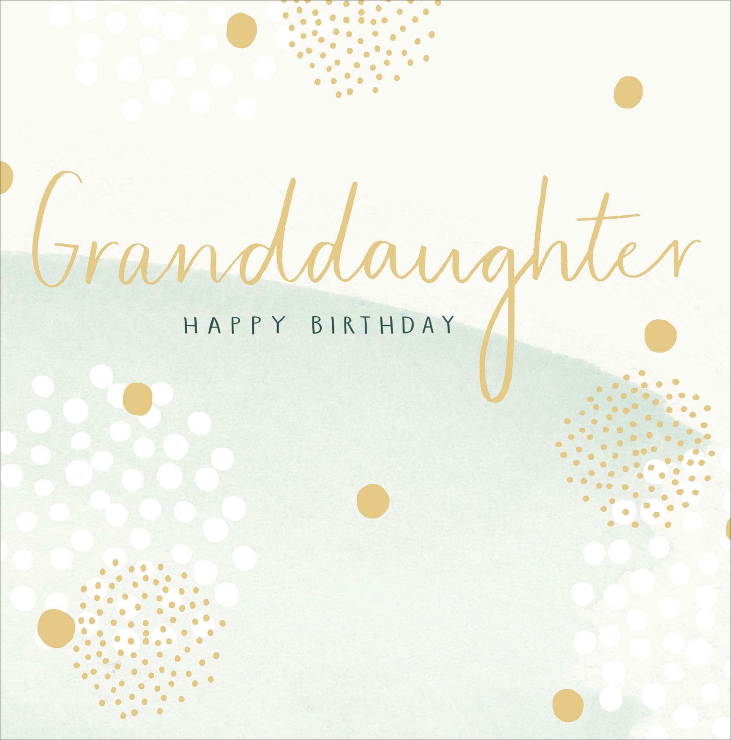 Birthday Granddaughter Gold and Green