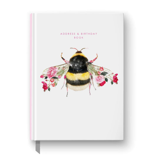 Bee Hardback Address & Birthday Book A5