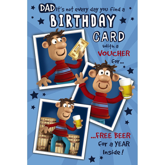 Birthday Dad Free Beer Voucher