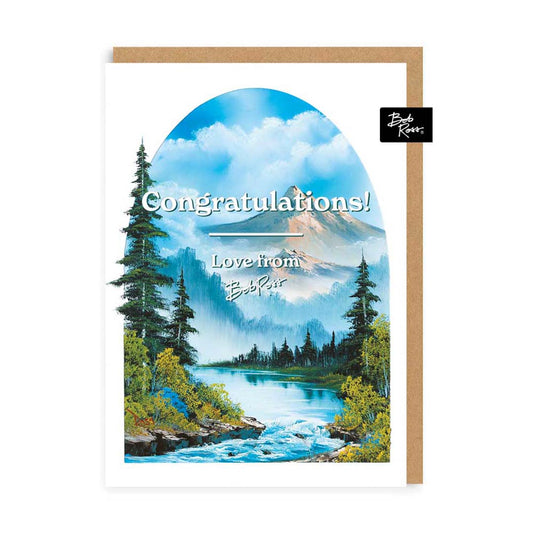 Congratulations - river mountain Greeting Card