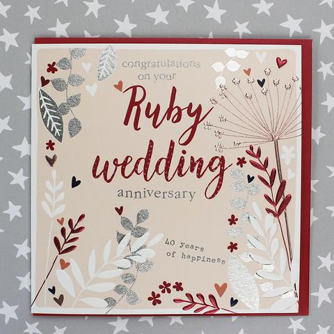 40th Ruby Wedding Anniversary