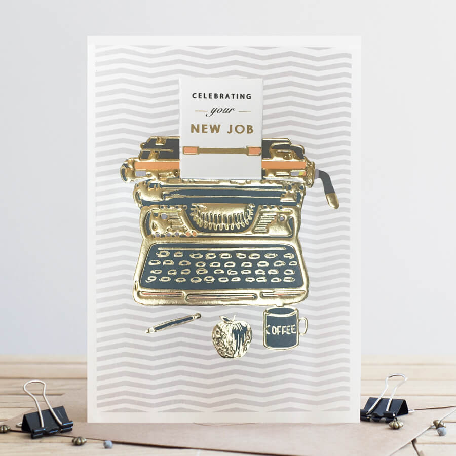 New Job Chevron Typewriter