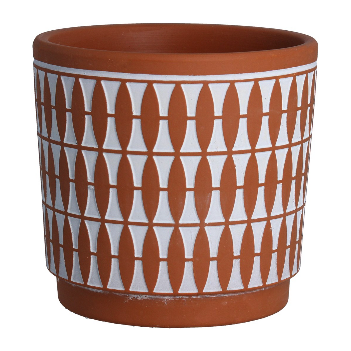 Terracotta Geo Painted Pot Cover