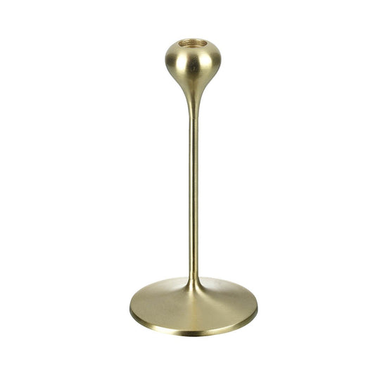 BRUSHED BRASS EFFECT CANDLESTICK Small