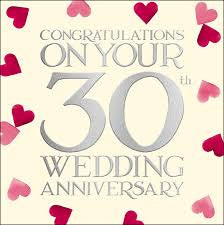 30th Congratulations on your Anniversary