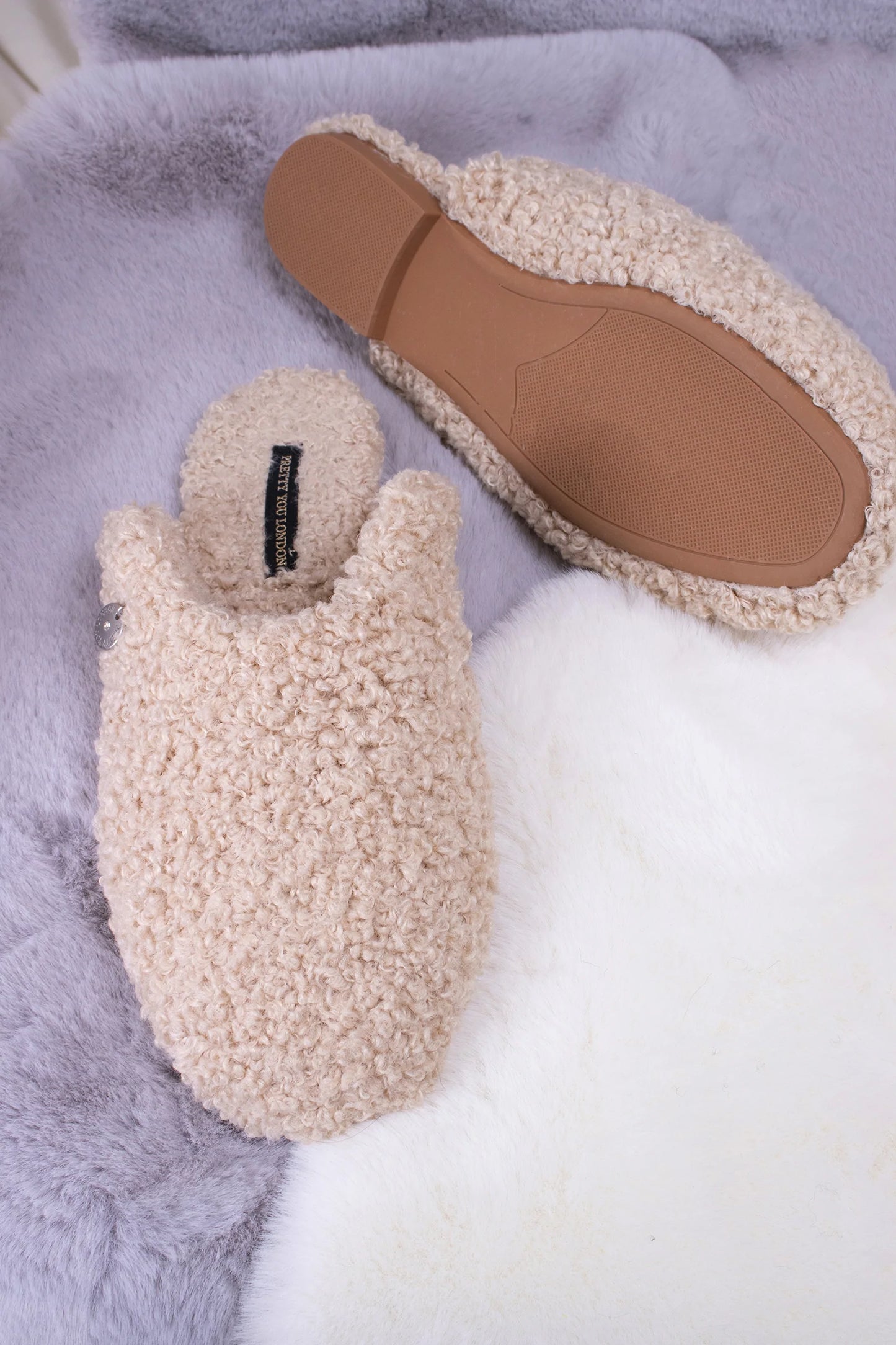! Carlotta Mule Slipper/Shoe - Natural was £49.99