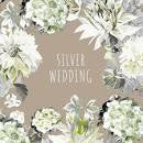 25th Silver Wedding White Flowers