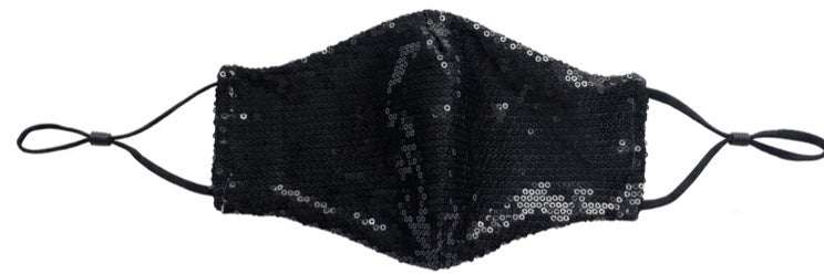Plain Sequin Face Covering Mask
