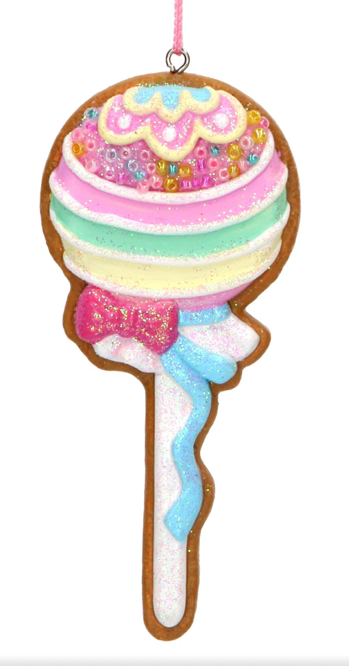 Pastel Gingerbread Lolly Decoration