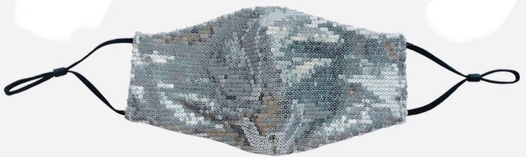 Plain Sequin Face Covering Mask
